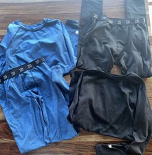 Lot 4 All in Motion Boys thermal Long Sleeve Pants Black Blue Large Size 12-14