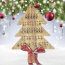 Christmas Tree Shaped Wooden Cutting Board Acacia Wood Cheese/Serving Board Xmas