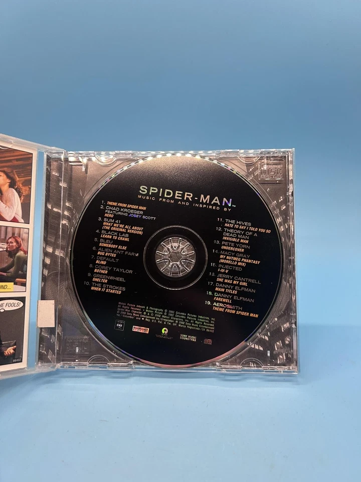 Spider-Man CD Soundtrack 2002 Hero Sum 41 3D Insert Rock Movie Music Album Foto 2 de 3
