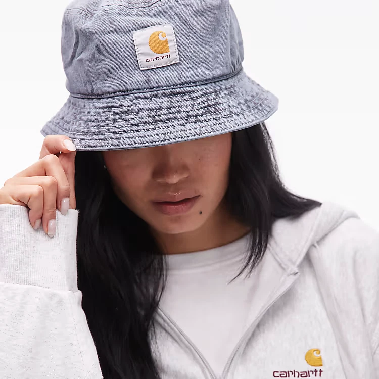 Carhartt WIP Tigan Bucket Hat Unisex I035818 black/blue fog/garment dyed M-L