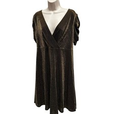 Tommy Hilfiger women’s party dress glittery metallic gold size 14 regal feminine