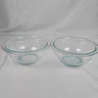 Pyrex 322 1 Qt Clear Glass Mixing Bowls Set Of 2 Kitchen Prep USA