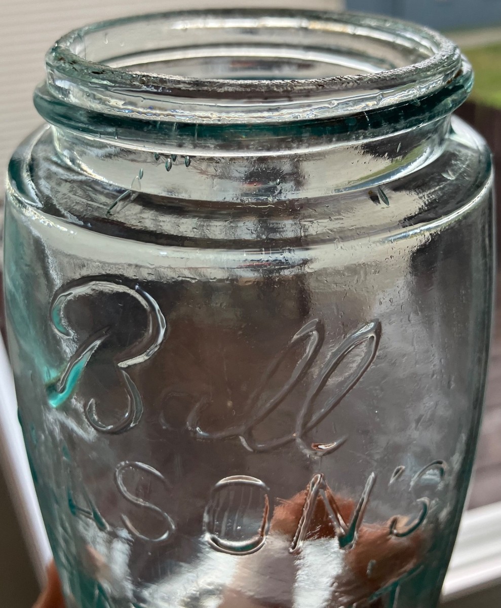 Vintage Ball Mason's Patent Nov 30th 1858 Quart Fruit Jar 201 1892