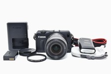 Canon EOS M 18.0MP Digital Camera Black 18-55mm IS STM w/Flash JAPAN Exc