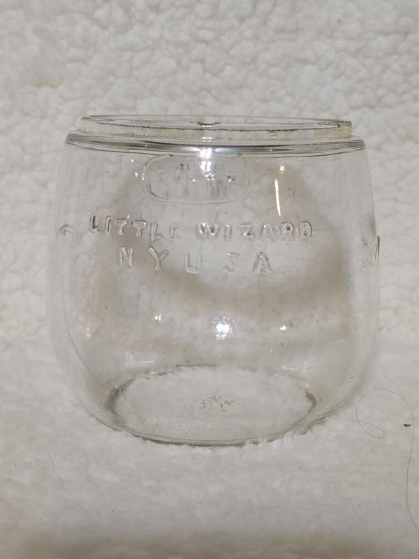 Dietz Little Wizard Lantern Globe Antique Kerosene Tubular Clear Glass Loc-nob