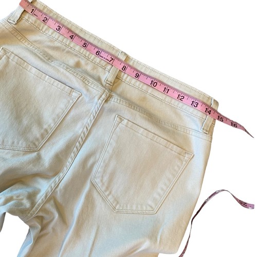 NWOT NYDJ Slim Fit Straight Cut twill jeans CREAM Women's Size 8P - Picture 5 of 9