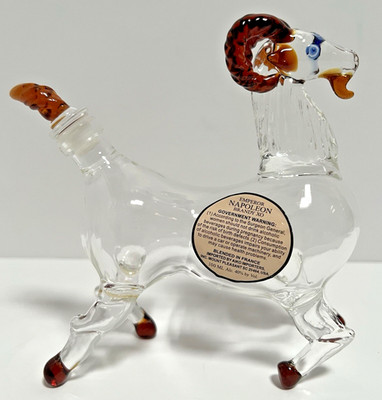 Napoleon XO Brandy Goat Zodiac Collection 5  Figural Glass Empty Bottle