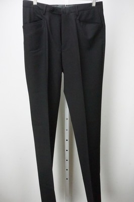 Incotex Solid Black 100% Wool Mens Pants Trousers Sz 46 EU NEW | eBay