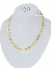 New 100% Authentic KENDRA SCOTT Fashion Gold Bella Paperclip Chain Link Necklace