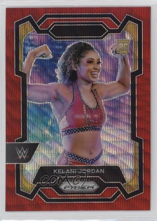 2024 Panini Prizm WWE Ruby Wave Prizm Kelani Jordan #127 y5m