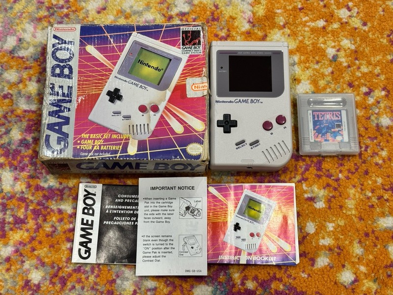 Nintendo Game Boy Original DMG IPS Backlit Backlight Original Gray System W Box