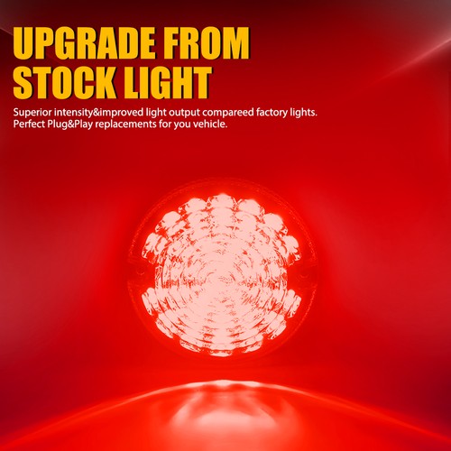 2Pcs 95Mm LED Round Tail Lamp Light Stop Upgrade for Land Rover 90 110 Defender - Picture 7 of 9