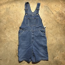 Vintage 70s Sears  Roebucks Blue Denim Short Overalls 36x9 1970s True Vintage