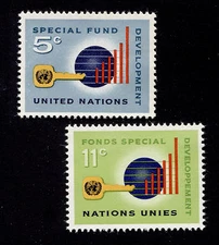 OPC 1965 UN NY Sc#137-8 Special Fund Set Mint Never Hinged