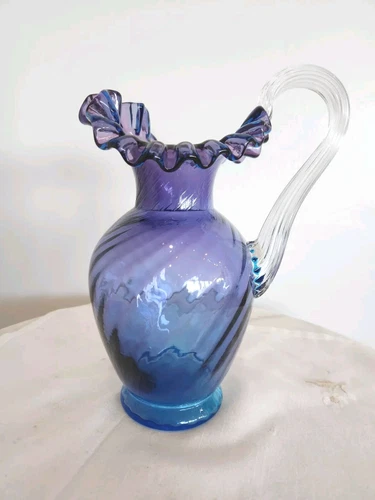Rare Fenton Mulberry Glass Pitcher/vase