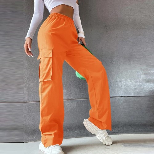 Womens Combat Trousers Ladies Stretch Cargo Elastic Waist Sports Joggers 6-16 - Picture 15 of 25