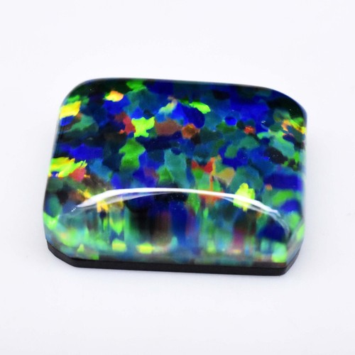 10.0ct 15x11mm Doublet Natural Play Of Color Fire Opal Loose Gemstone, Unheated - Picture 4 of 4