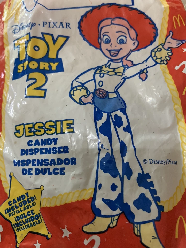 McDonald's 1999 Toy Story 2 Jessie Figura Dispensador de Caramelos Nuevo en Paquete Foto 3 de 3