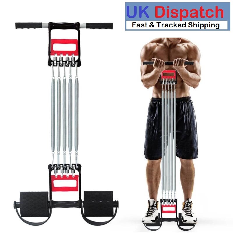 Extensor de pecho de 3 vías prensa de pecho entrenador de brazos con pedal y empuñaduras