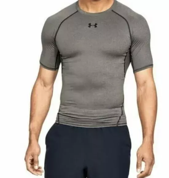 Under Armour Men's HeatGear Armour Short Sleeve Compression Shirt 1257468  Carbon