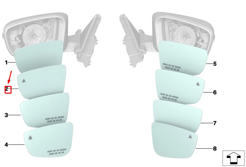 NEU BMW 5 TOURING G31 VORDERE LINKE TÜRSPIEGEL GLAS 51168739631  