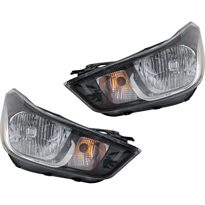 Headlight Set For 2016-2022 Chevrolet Spark Left Right LH RH Halogen Assembly