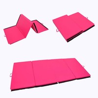 4'x10'x2 Folding Panel Gymnastics Mat Gym Fitness Exercise Stretch Yoga Pink on sale 4'x10'x2 Folding Panel Gymnastics Mat Gym Fitness Exercise Stretch Yoga Pink on sale