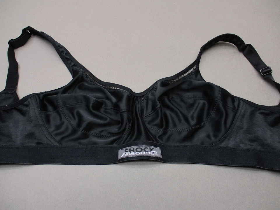 Sujetador 36B Amortiguador Mujer Negro Inalámbrico Sin Forro Cierre Trasero Cobertura Completa 7E Foto 2 de 4