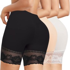 Anti Chafing Shorts Women Lace Slip Shorts for Under Dresses Boyshorts Panties