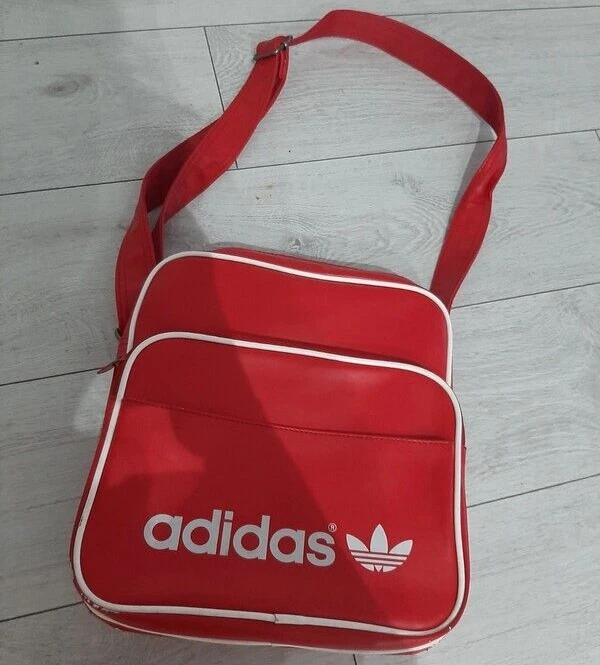 Adidas Originals Messenger Bag Red Trefoil Shoulder Vintage Retro | eBay