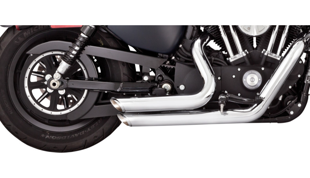 Vance & Hines 17329 Chrome Shortshots Staggered Exhaust Harley