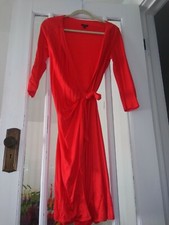 Ann Taylor Coral 3/4 Sleeve Wrap Dress size XS