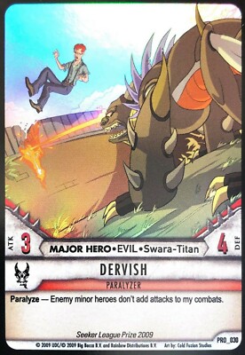 HUNTIK TCG SECRETS & SEEKER LEAGUE PREISKARTE 'DERWISCH' PRO_030 NEUWERTIG