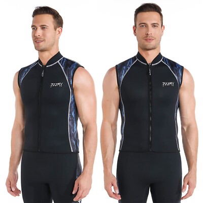 Wetsuit Top PZZMY Men 3mm Neoprene Top Diving Vest