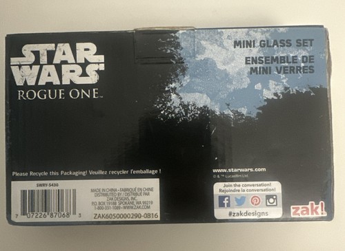 Star Wars Rogue One Shot Glasses - Picture 4 of 5