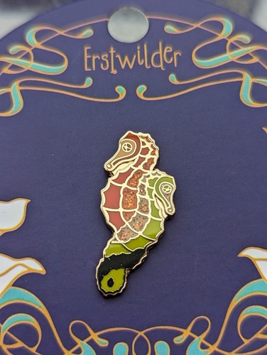 Erstwilder Seahorse Dance Partners Enamel Pin-La Belle Époque 2023 Glitter