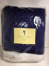 pottery barn kids corduroy bedskirt twin blue %100 Cotton
