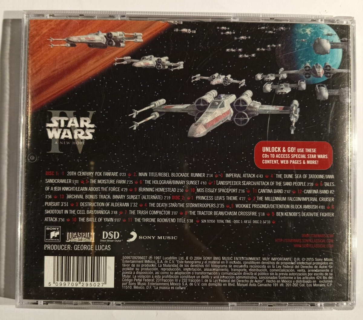 その他 Star Wars IV: A New Hope [CD] STAR WARS IV A NEW HOPE, OST BY JOHN WILLIAMS, 2004 MEXICAN DOUBLE