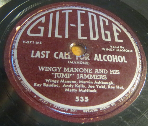 78RPM Gilt-Edge Wingy Manone - Big Leg Mama weak V- wear/ Last Chance Alcohol, V - Imagen 3 de 5