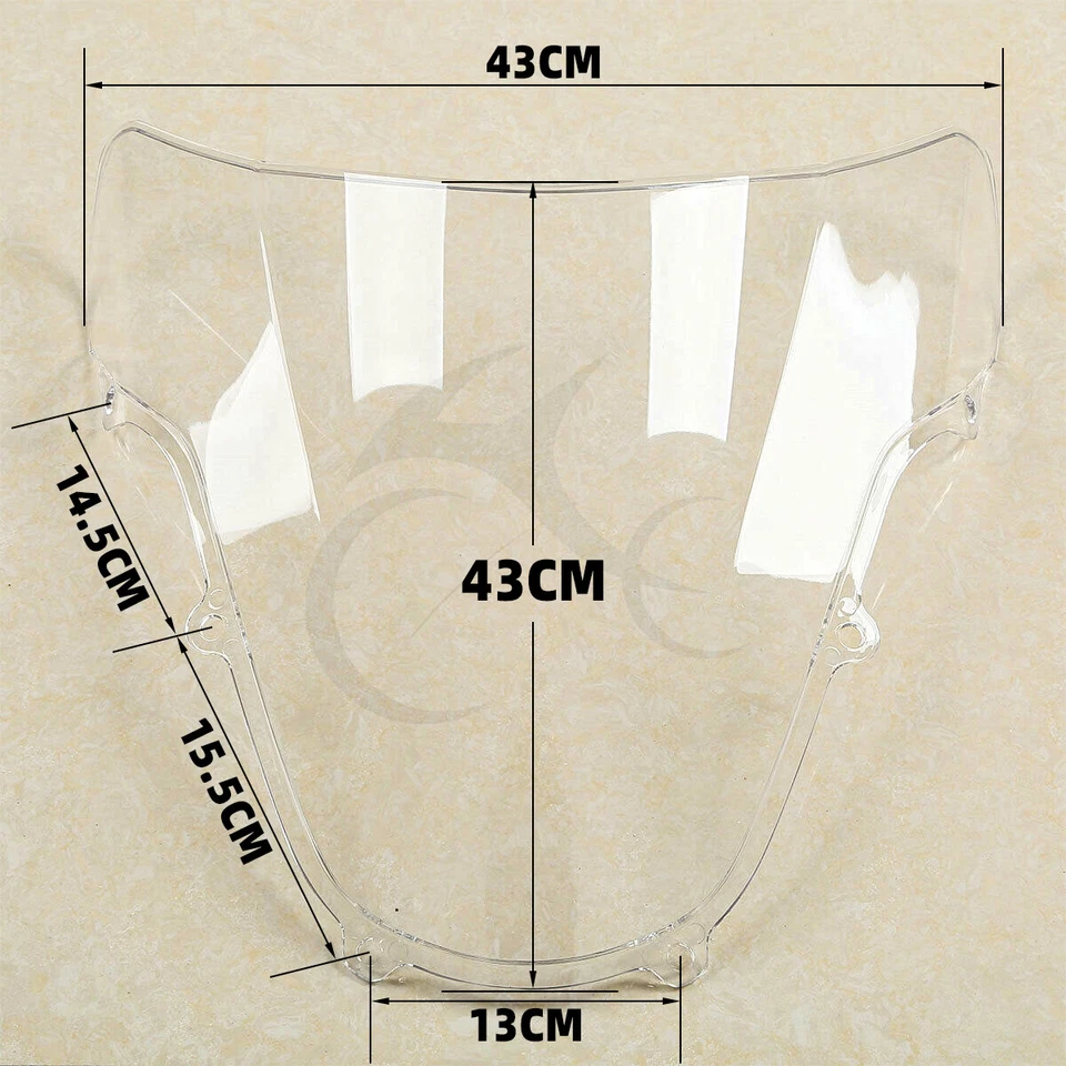 Parabrisas transparente apto para Suzuki GSXR600/750 01-03 GSXR1000 2001-2002 Foto 2 de 4