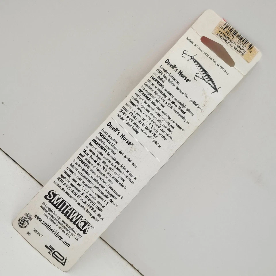 Señuelo de pesca Smithwick Devils Horse Hot Tiger Roan AF107 Foto 3 de 4