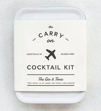 The Carry On Cocktail Kit - The Gin & Tonic White Travel Tin By W&P Design