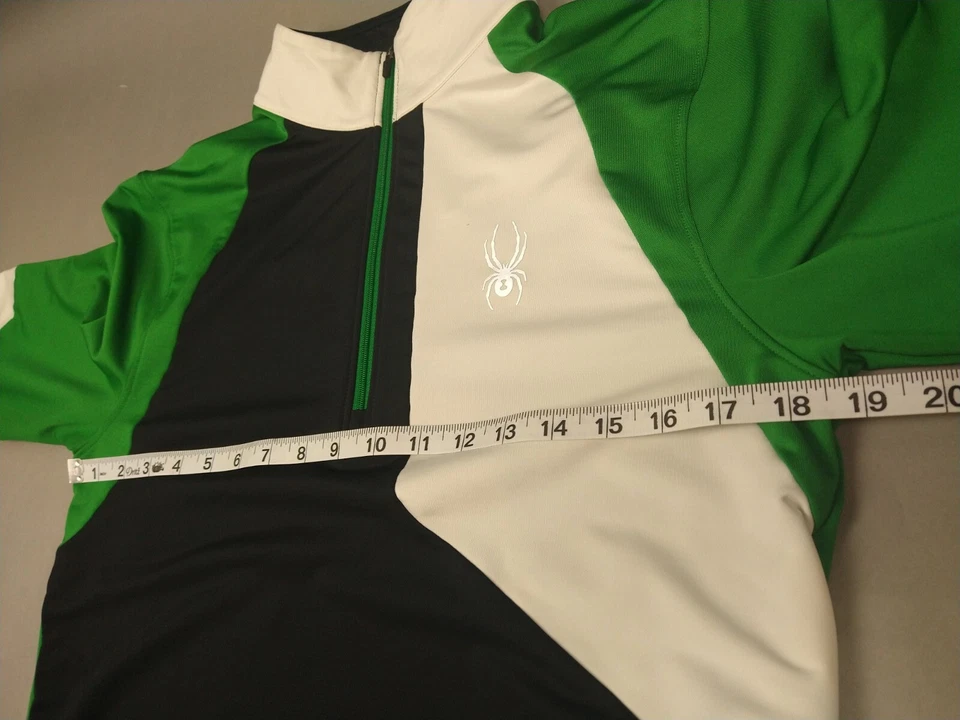 Pullover Spyder Para Hombre S Cargador Termastretch 1/2 Cremallera Cuello Alto Capa Media Verde  Foto 2 de 4
