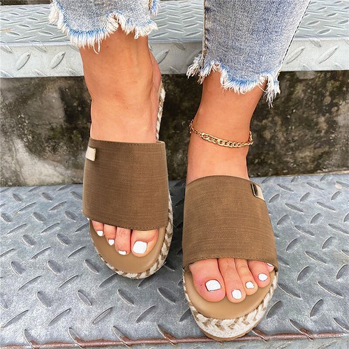 Women's Wedge Sandals Slip On Slides Ladies Retro Platform Indoor&Outdoor - Bild 72 von 72