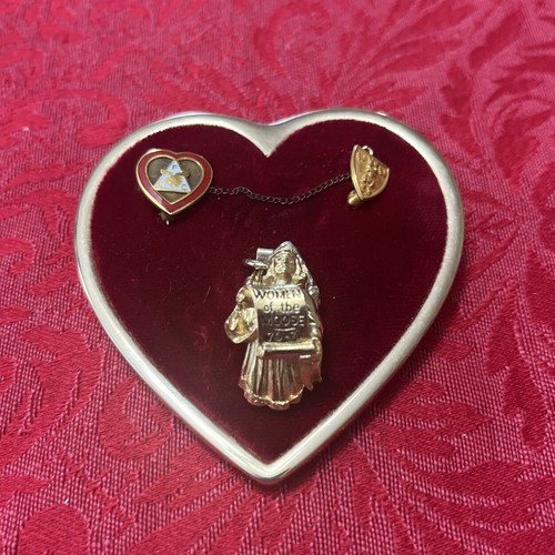 Faith Hope Charity Lapel Pin Women Of The Moose Vintage Heart FHC eBay