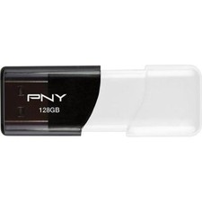 PNY ATTACHE / 128GB USB 2.0 Flash Drive / Black  White / 79.99