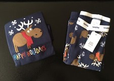 Gap Baby Happy Holidays Moose Emroidered PJ Set