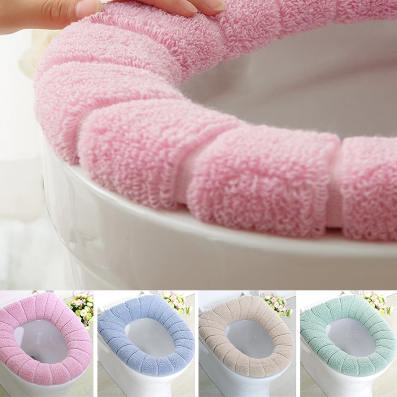 Thickened Closestool Toilet Seat Pad Mat Bathroom Warmer Washable