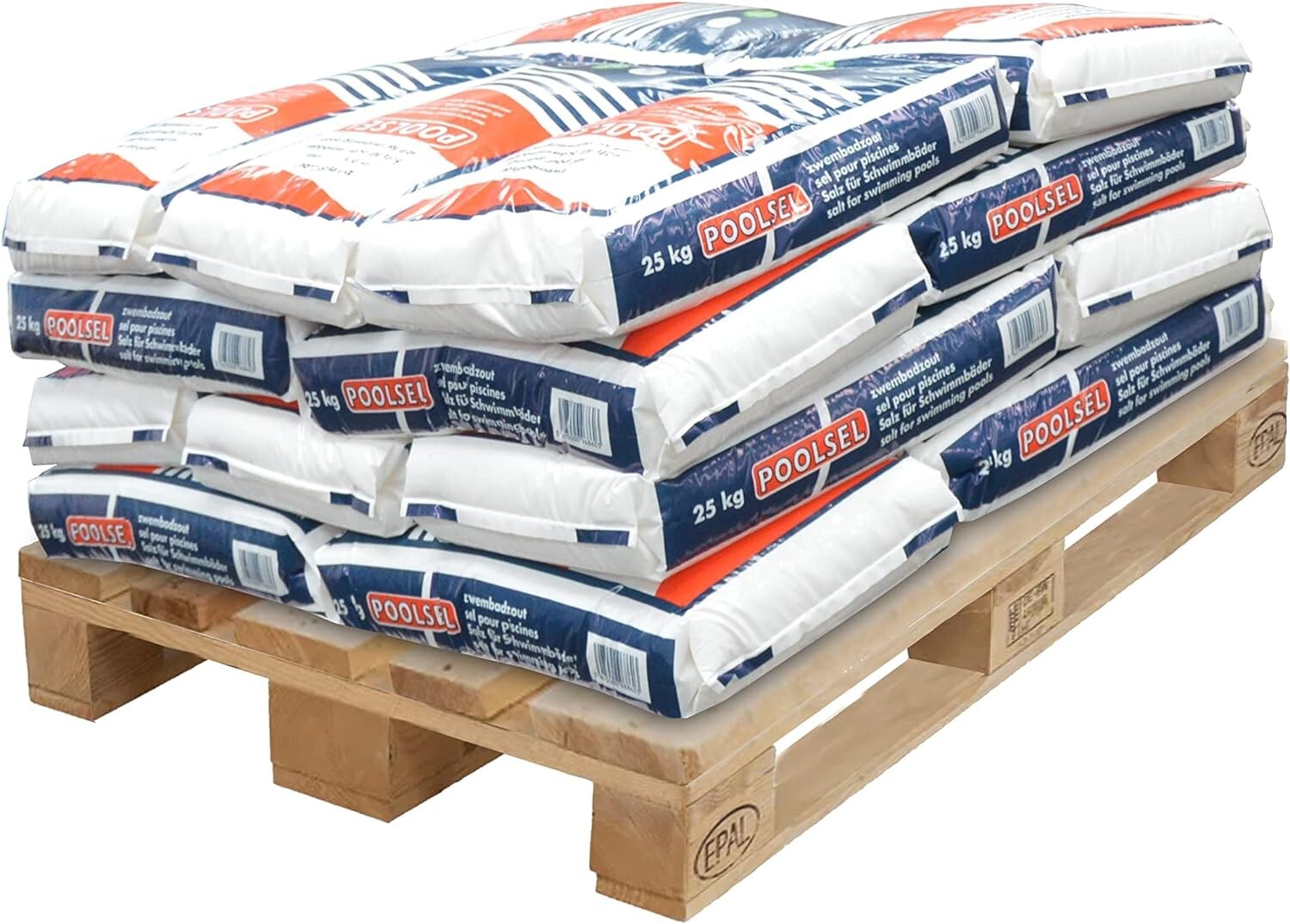 POOLSEL® Poolsalz 20x 25kg (halbe Palette) | für Pools, Whirlpools, etc.