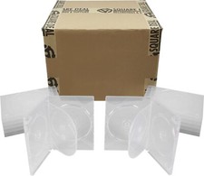  100 DV4R14CLWT 4-Disc Capacity Clear Quad Replacement DVD CD Storage Case Box